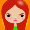 girl frown face illustration